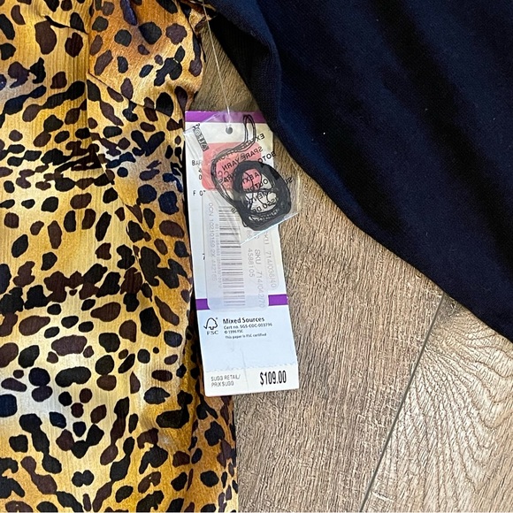 Jones New York Animal Print Lightweight Jacket Zip Front Satin Women's Sz 2X NWT - Picture 9 of 9